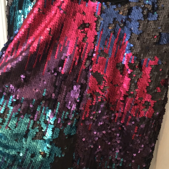 Nasty Gal Sequin Low Back Long-sleeve Mini Dress - Picture 3 of 4